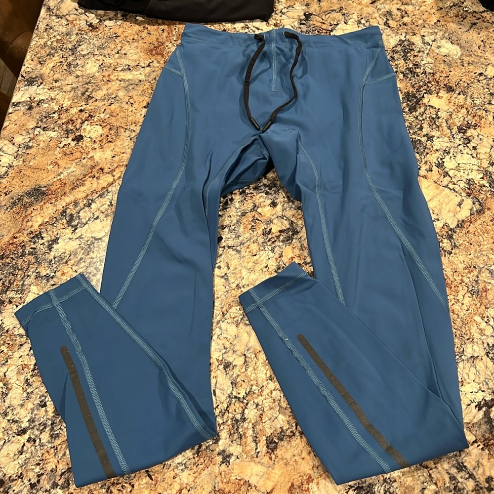 Rare Blue Surge Lululemon Men’s Tights Leggings Full Length 27” Blue